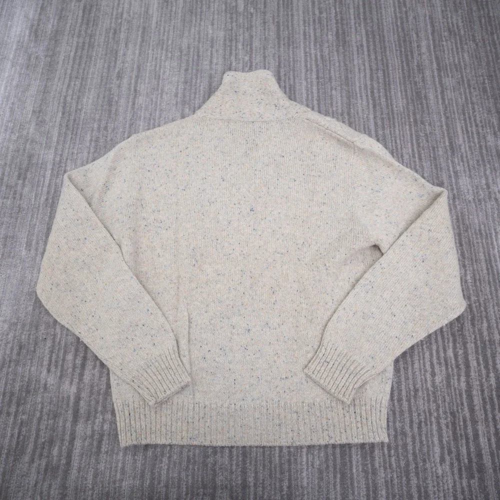 Vintage Country Squire Jantzen Shawl Collar Cable Knit Sweater Beige Mens Large